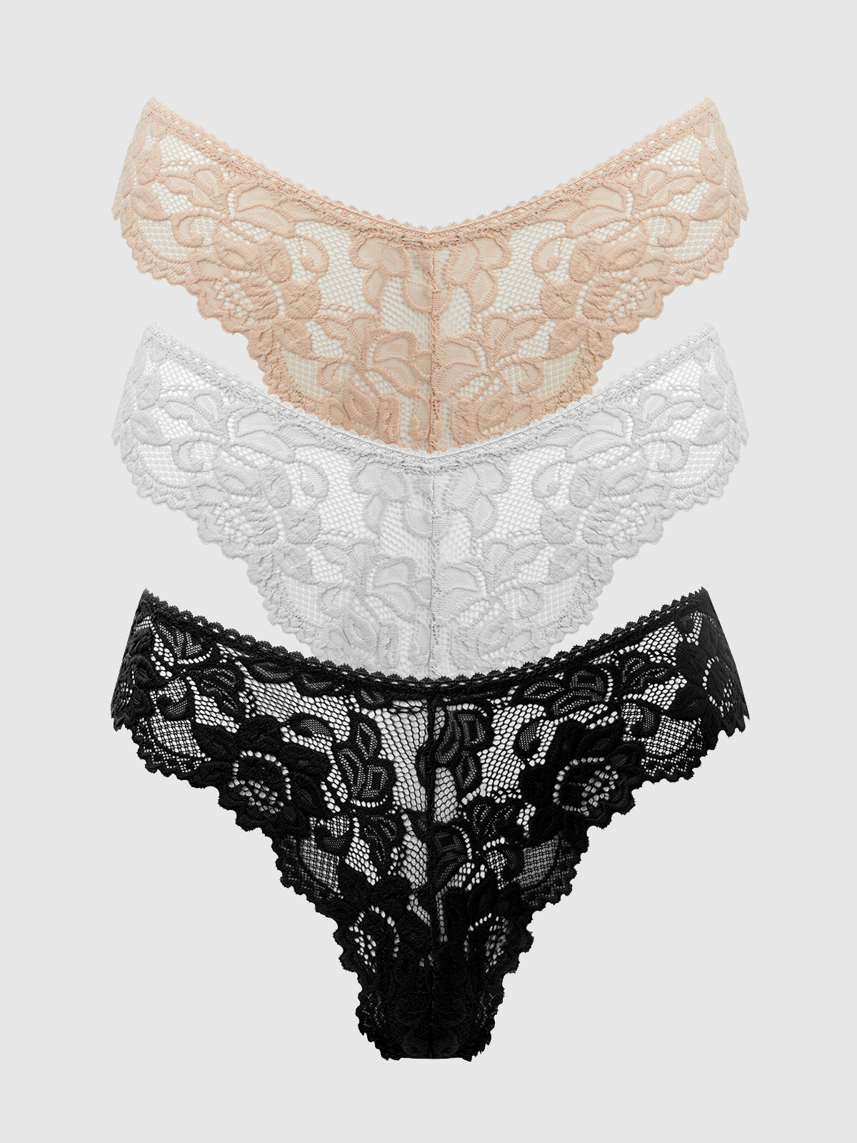 Jessica Lace Tanga 3 Pack - Frederick's of Hollywood