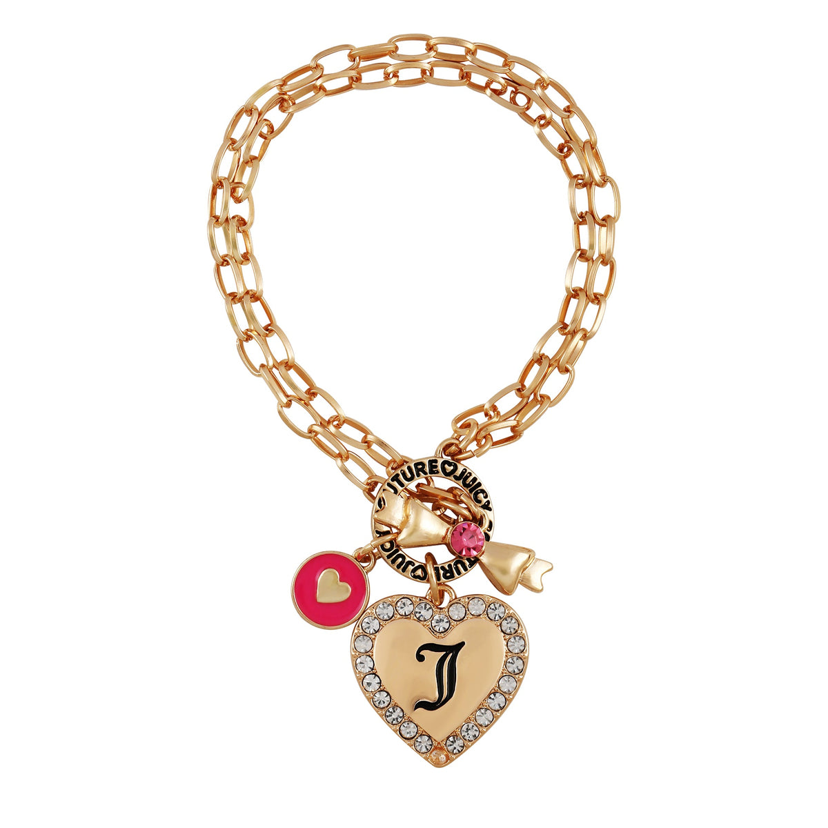 Monogram Heart Charm Bracelet