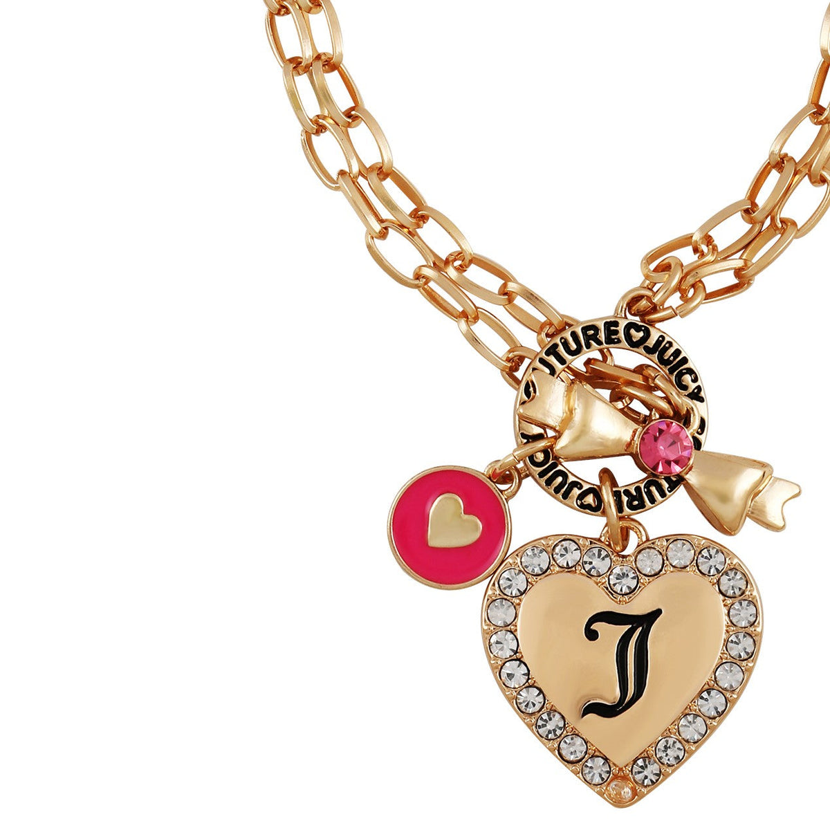 Monogram Heart Charm Bracelet