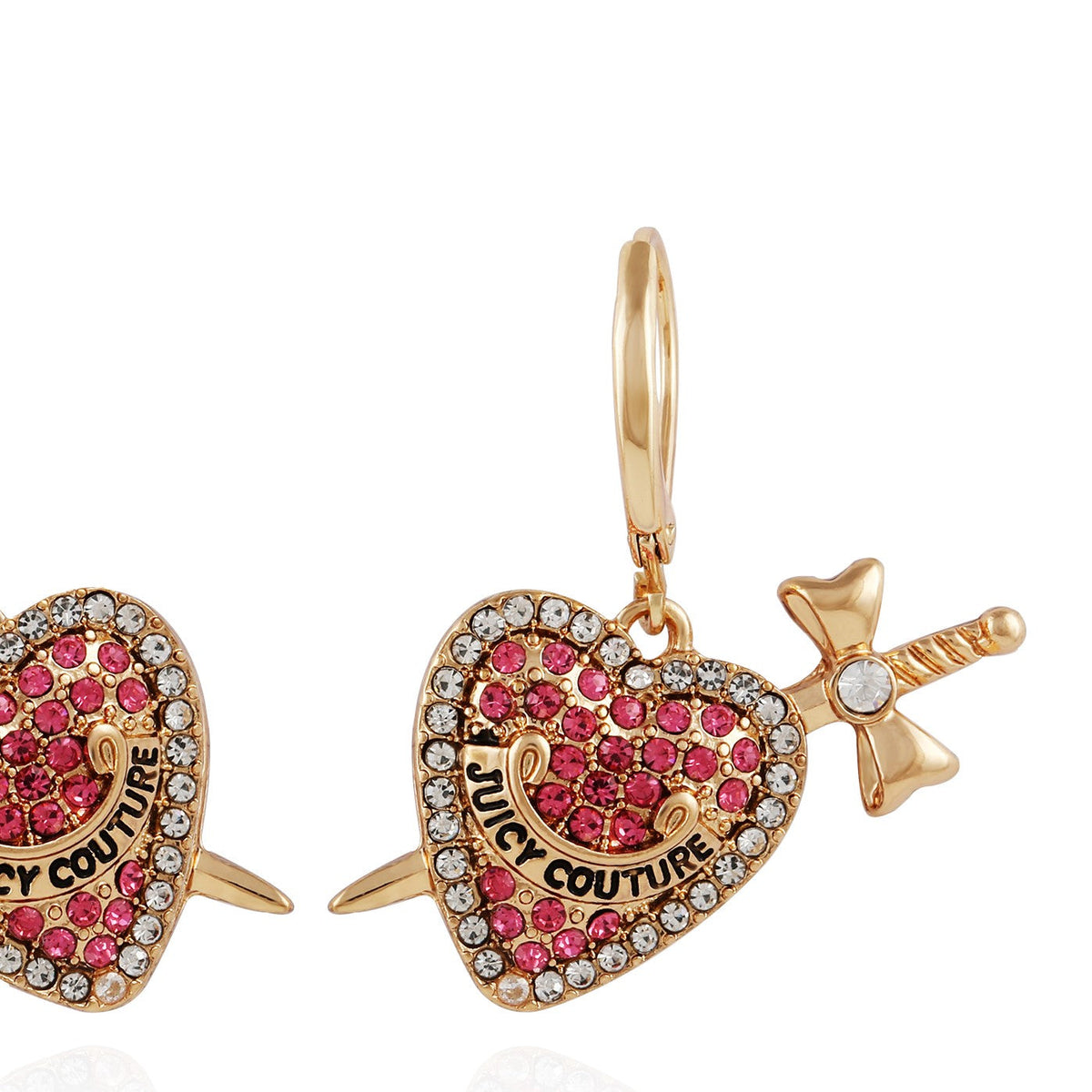 Heart and Dagger Drop Earrings