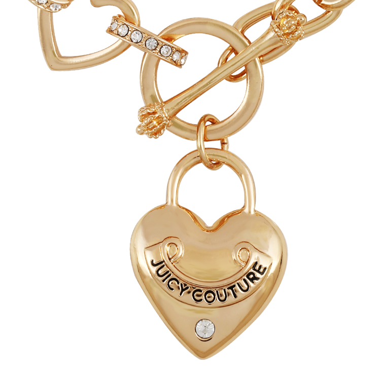 Heart Pendant Charm Bracelet