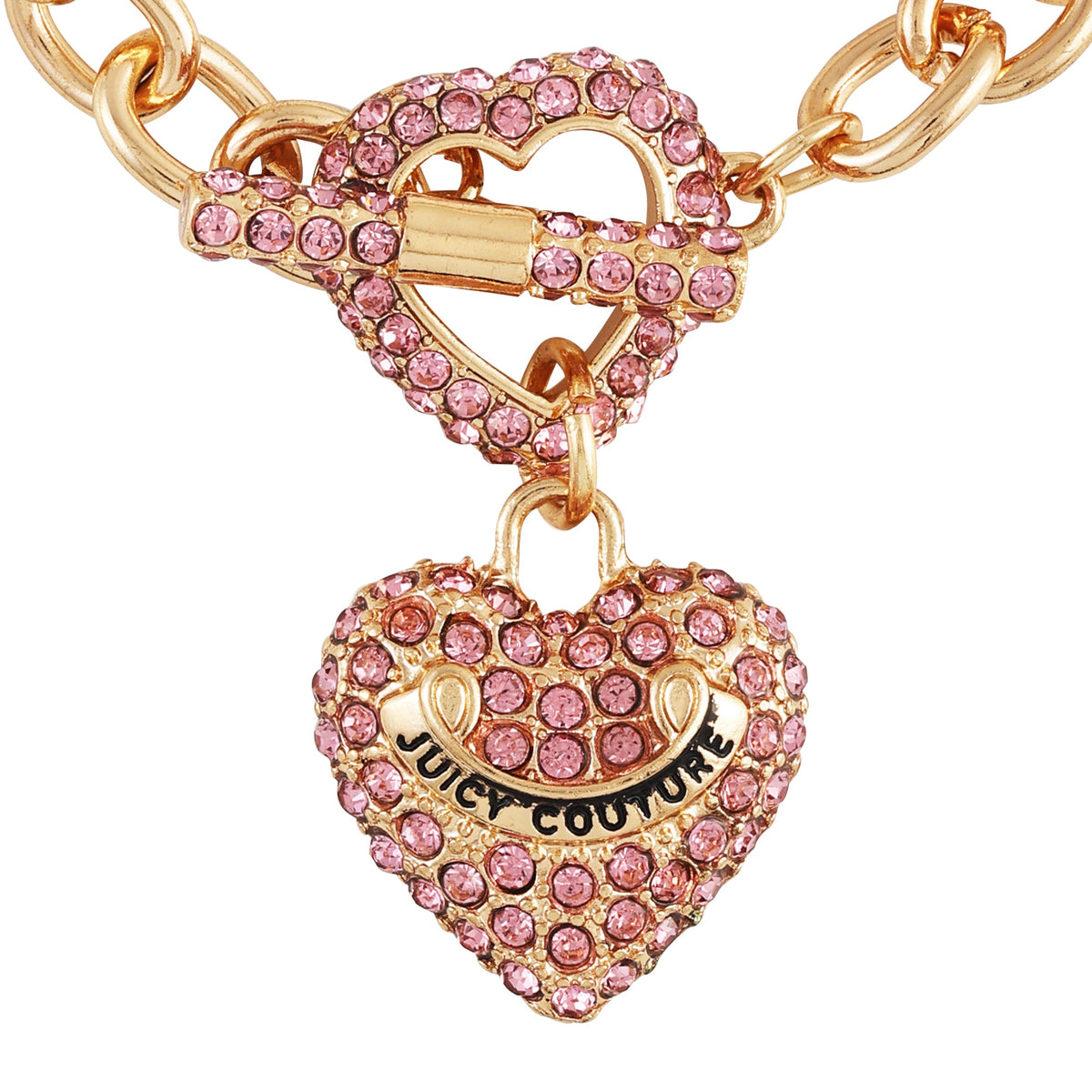 Bling Heart Pendant Charm Bracelet