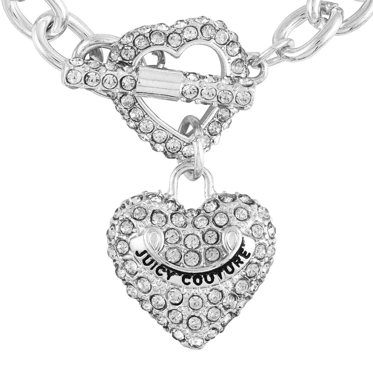 Bling Heart Pendant Charm Bracelet