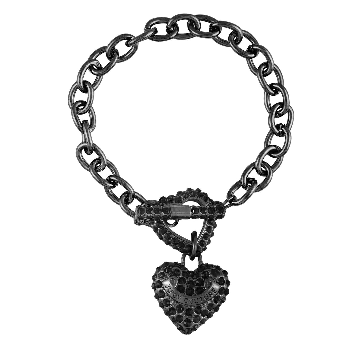 Bling Heart Pendant Charm Bracelet