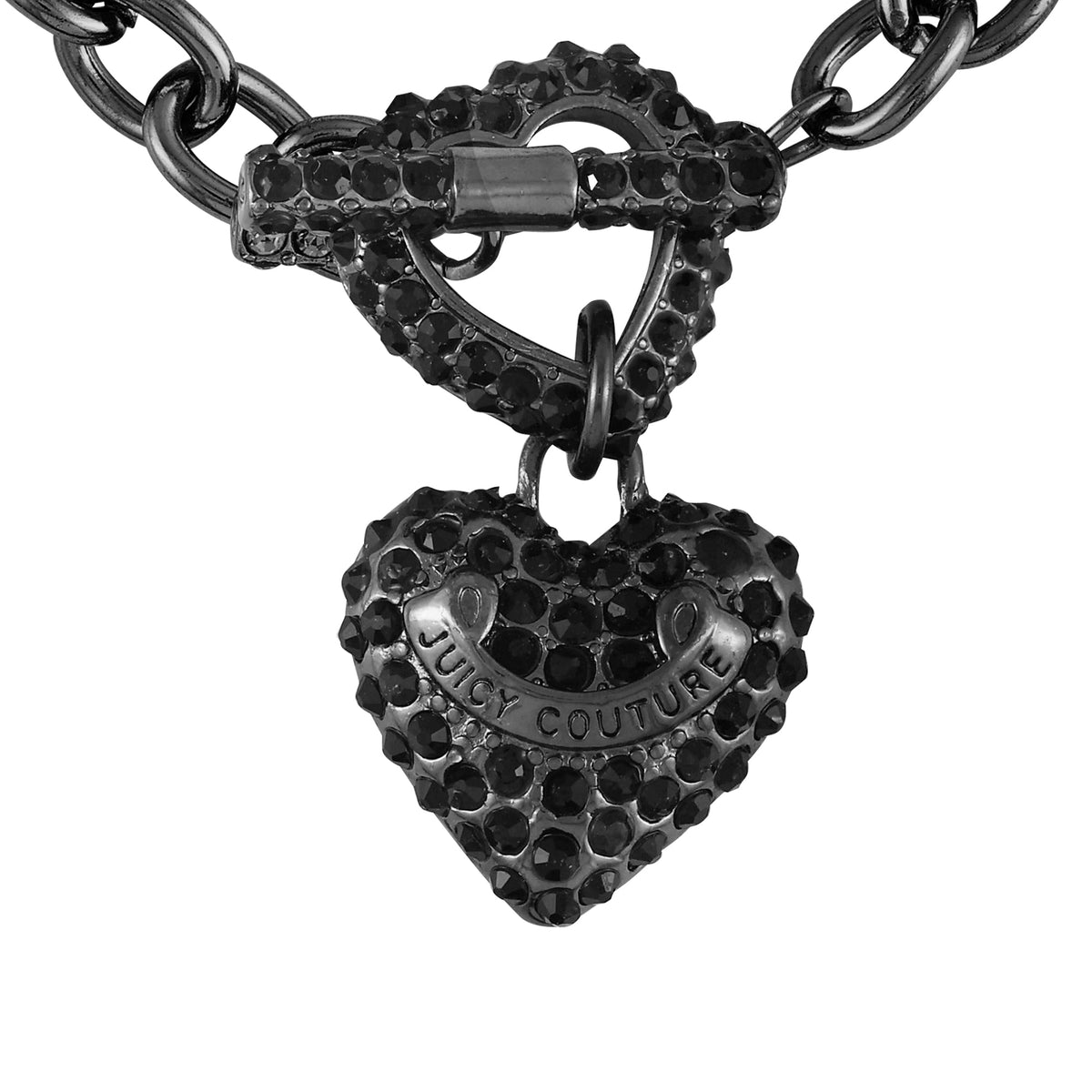 Bling Heart Pendant Charm Bracelet