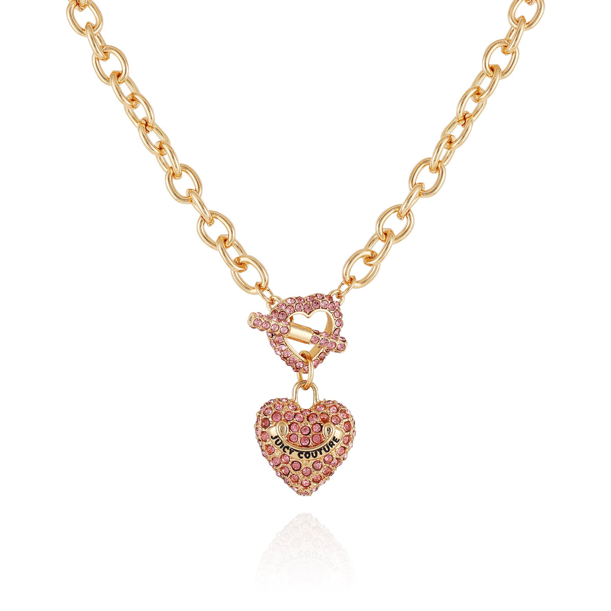 Bling Heart Pendant Charm Necklace