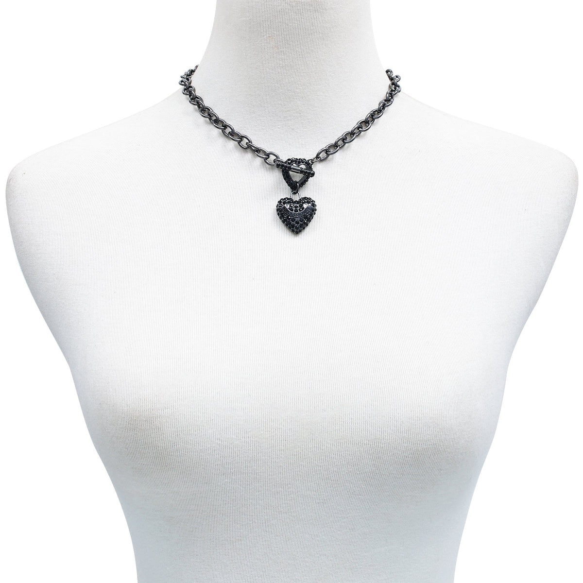 Bling Heart Pendant Charm Necklace