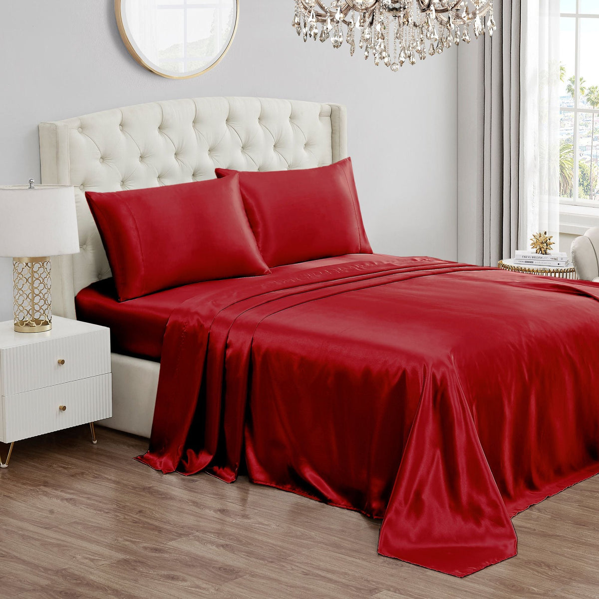 Solid Satin Sheet Set