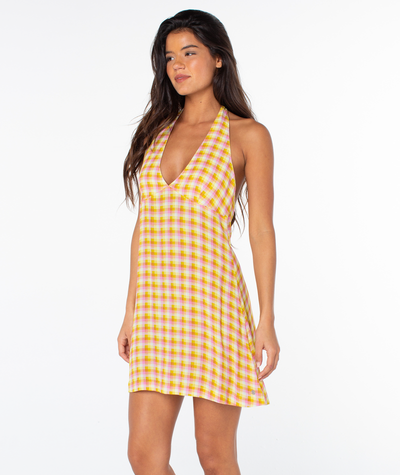 Beach Day Gingham Mini Dress