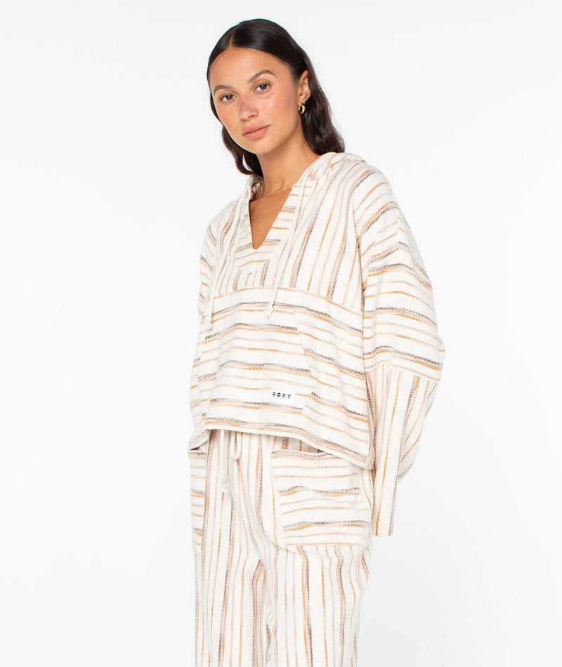 Rich Coast Striped Poncho