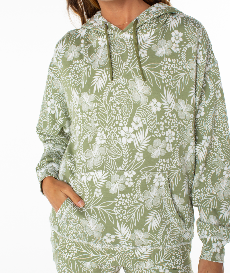 Surfing By Moonlight Printed Hoodie