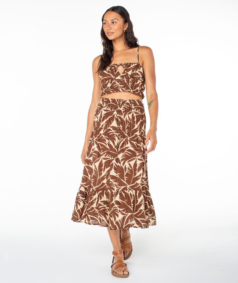Malia Woven Midi Skirt - Roxy