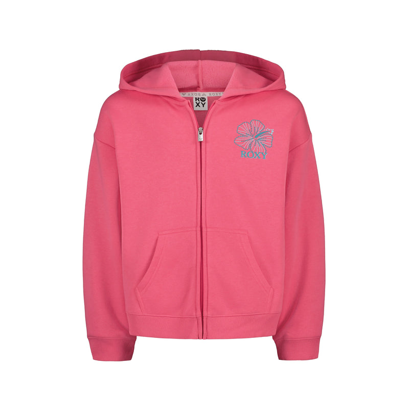 Girls' Hibiscus Stitch Zip Hoodie