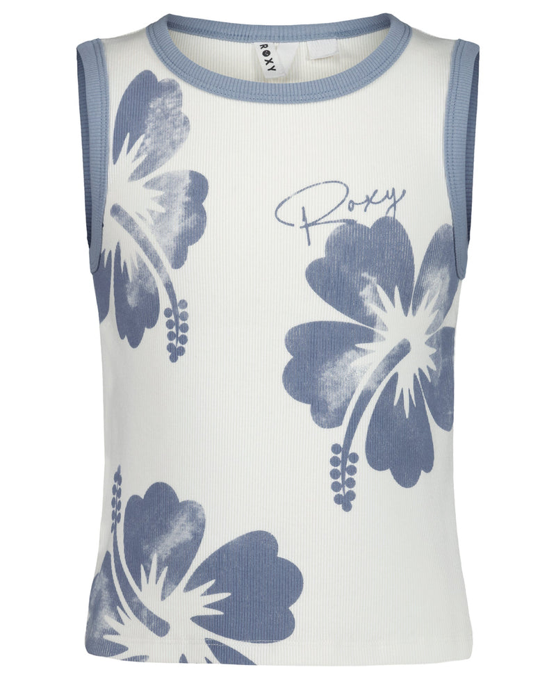 Girls' Hibiscus Stamp Tank