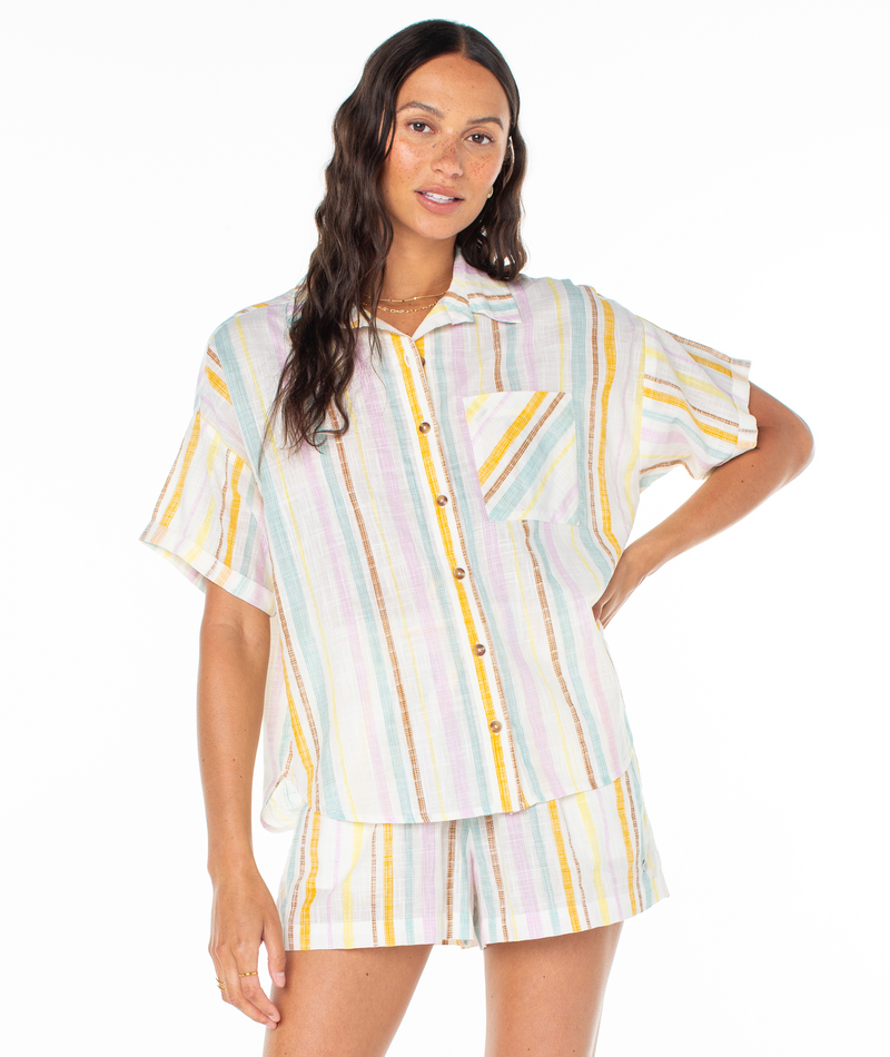 Beach Nostalgia Button Up