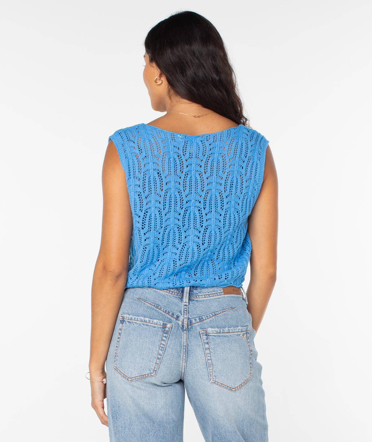 Beach Bound Crochet Vest Sweater - Roxy