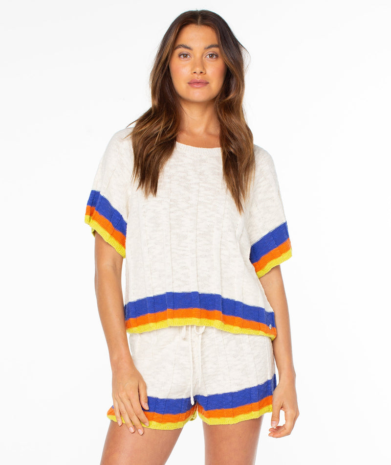 Cabana Club Tee Stripe Top
