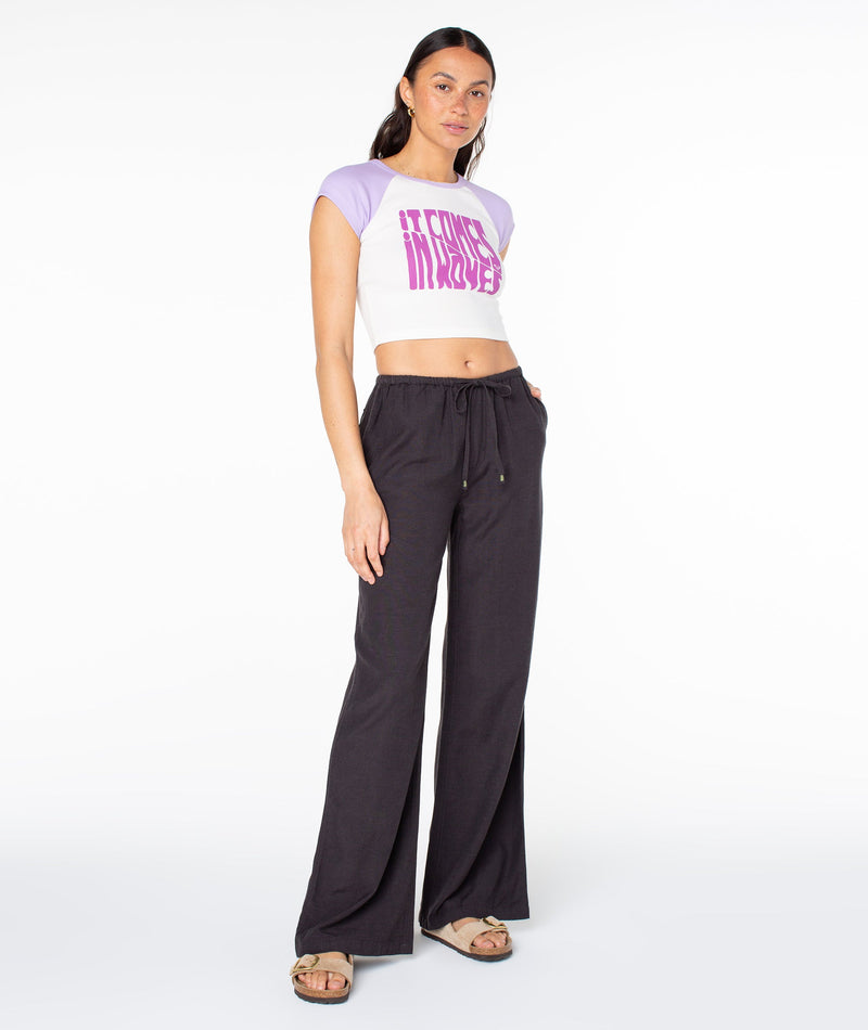 Comes In Waves Cropped Baby Tee