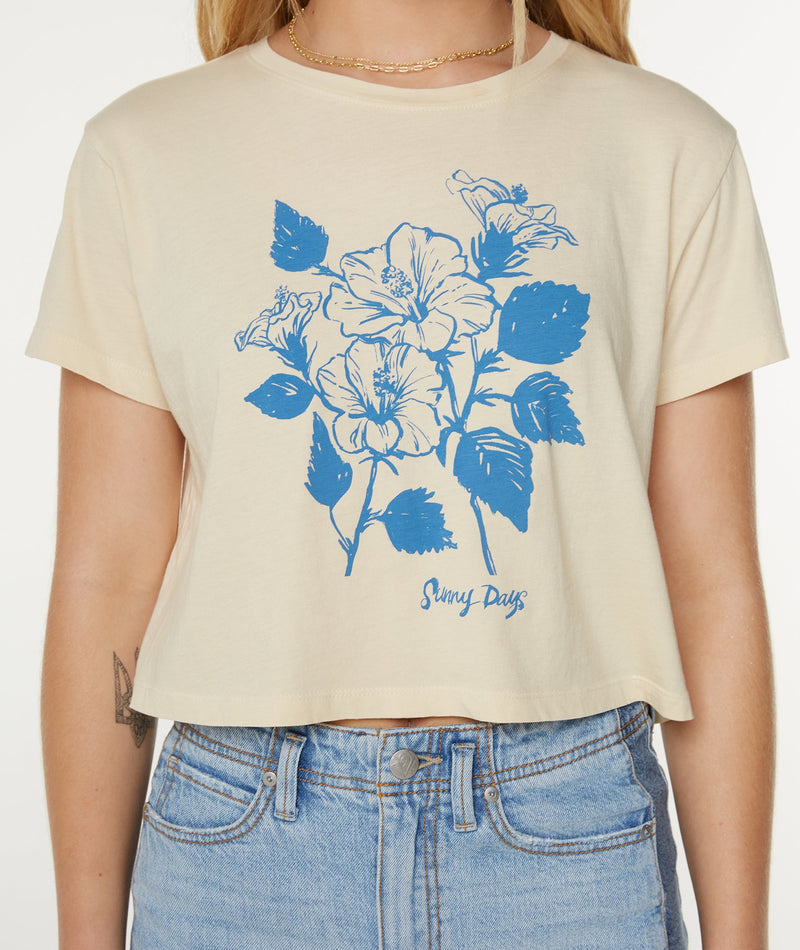 Sunny Days Cropped Boxy Tee - ROXY