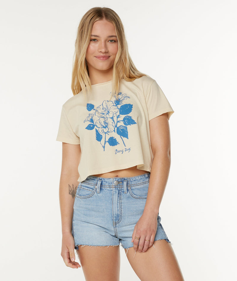 Sunny Days Cropped Boxy Tee - ROXY