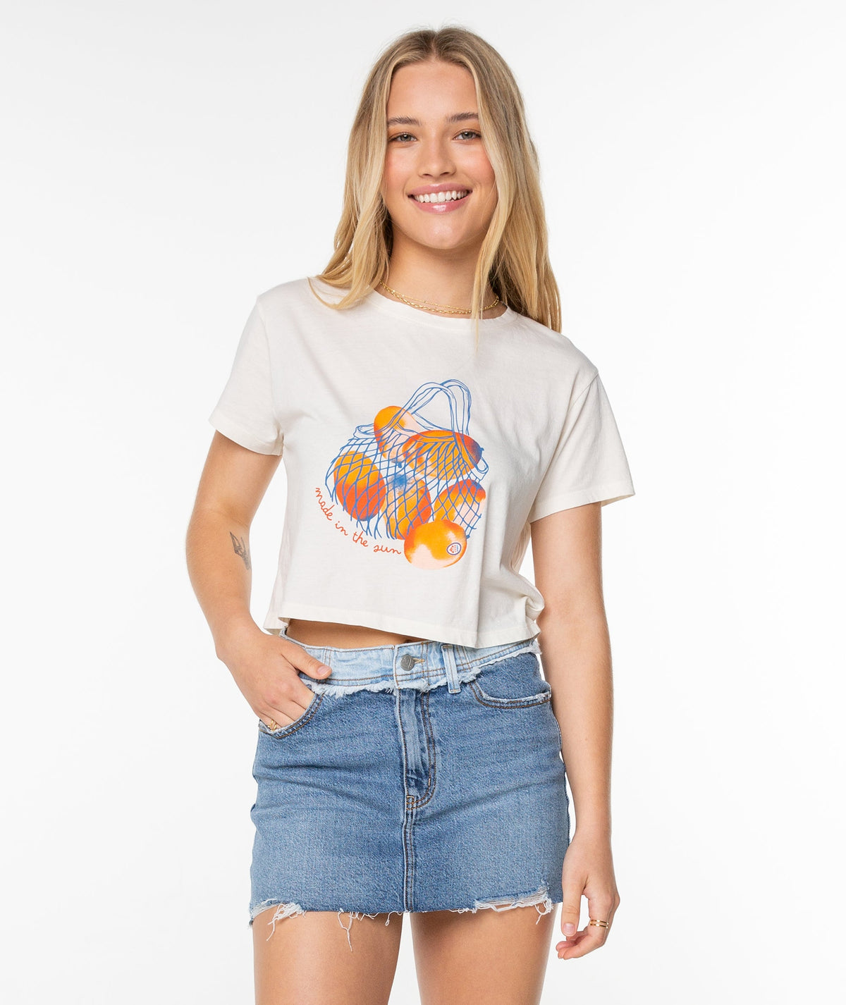 Sunny Days Cropped Boxy Tee - ROXY