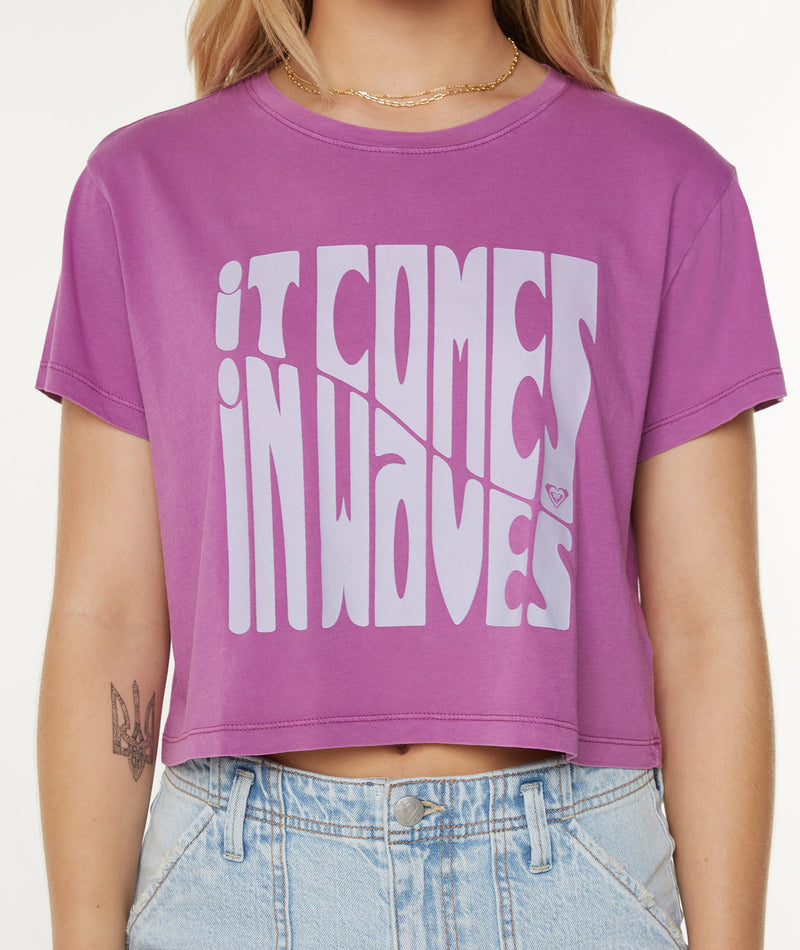 Comes In Waves Cropped Boxy Tee