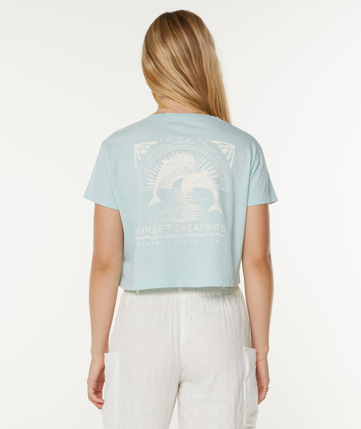 Sunset Dreams Cropped Boxy Tee - ROXY
