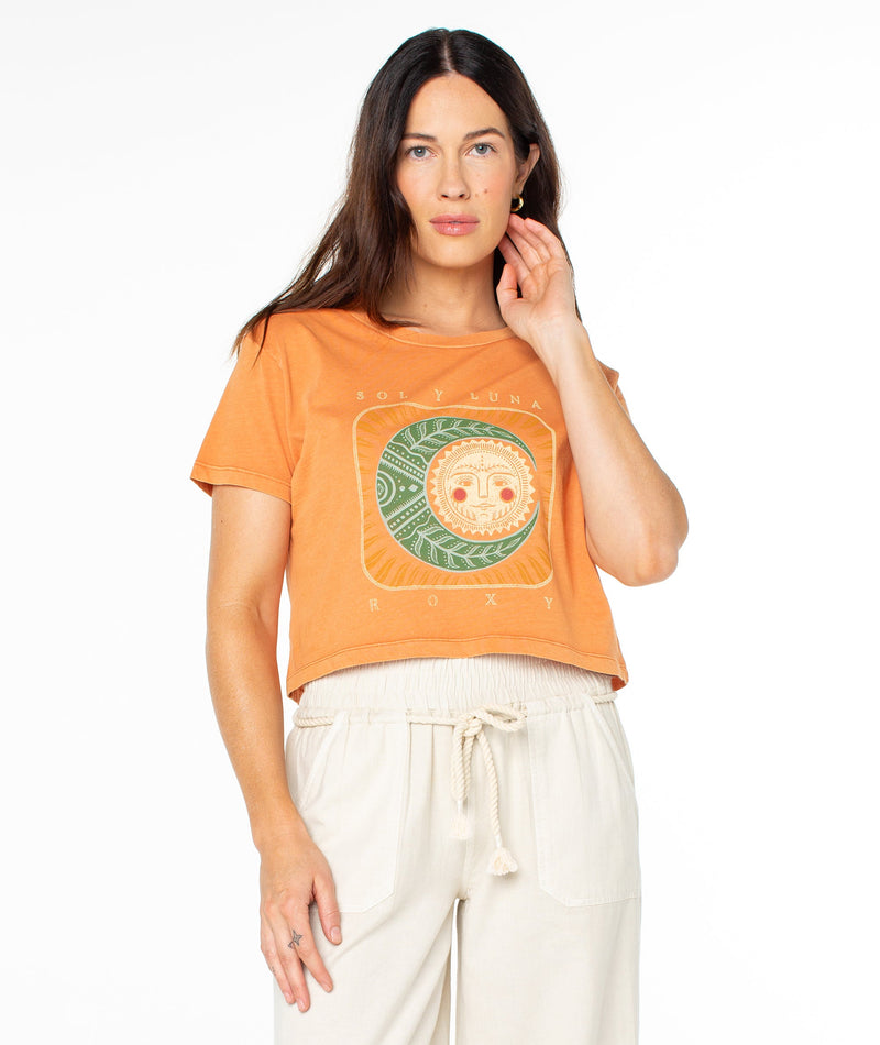 Sol Y Luna Cropped Boxy Tee