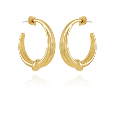 Goldtone Open Knotted Hoop Earrings - Vince Camuto