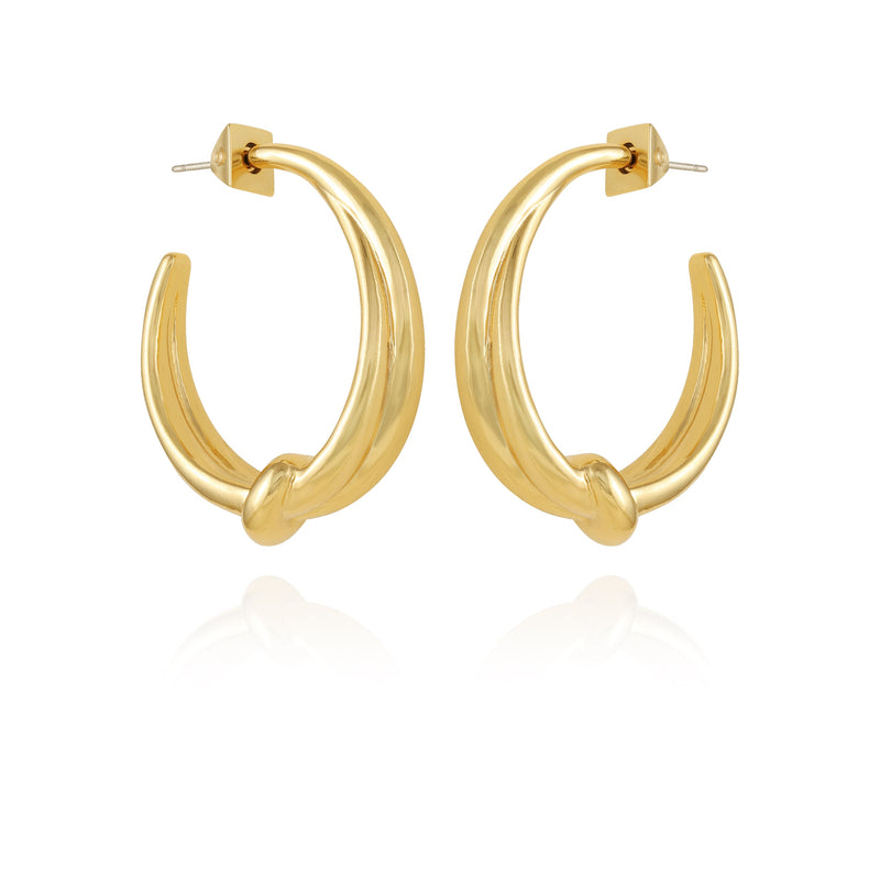 Goldtone Open Knotted Hoop Earrings - Vince Camuto