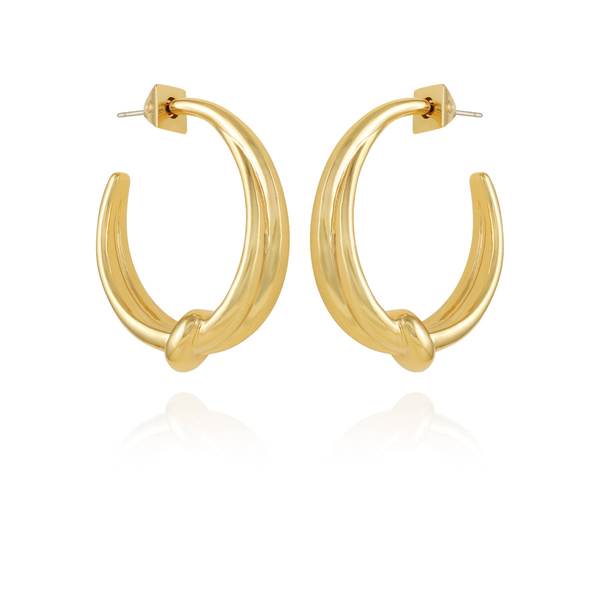 Goldtone Open Knotted Hoop Earrings - Vince Camuto