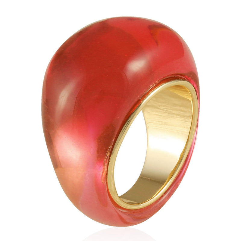 Goldtone Mixed Red Cocktail Ring - Vince Camuto