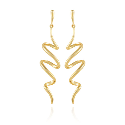 Goldtone Spiral Corkscrew Earrings - Vince Camuto