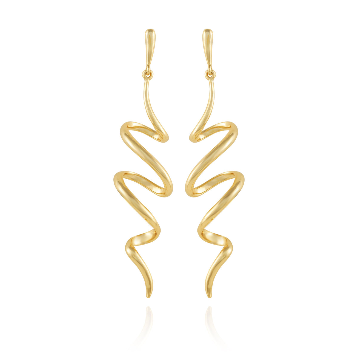 Goldtone Spiral Corkscrew Earrings - Vince Camuto
