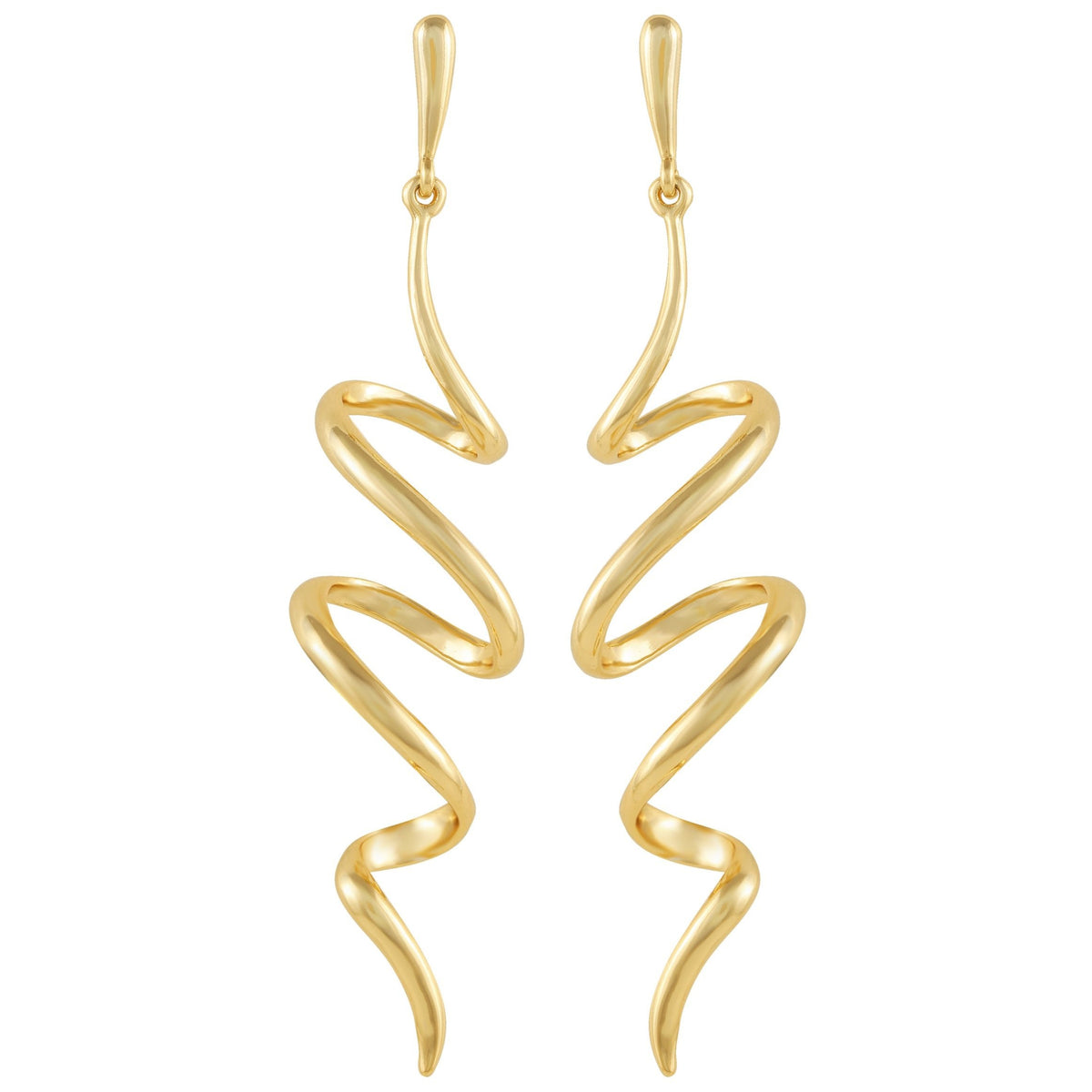 Goldtone Spiral Corkscrew Earrings - Vince Camuto