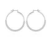 Silvertone Chain Link Hoop Earrings - Vince Camuto