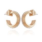 14K Goldtone Crystal Huggie Hoop Earring - Vince Camuto