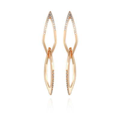 14K Goldtone Crystal Stone Link Drop Earring - Vince Camuto