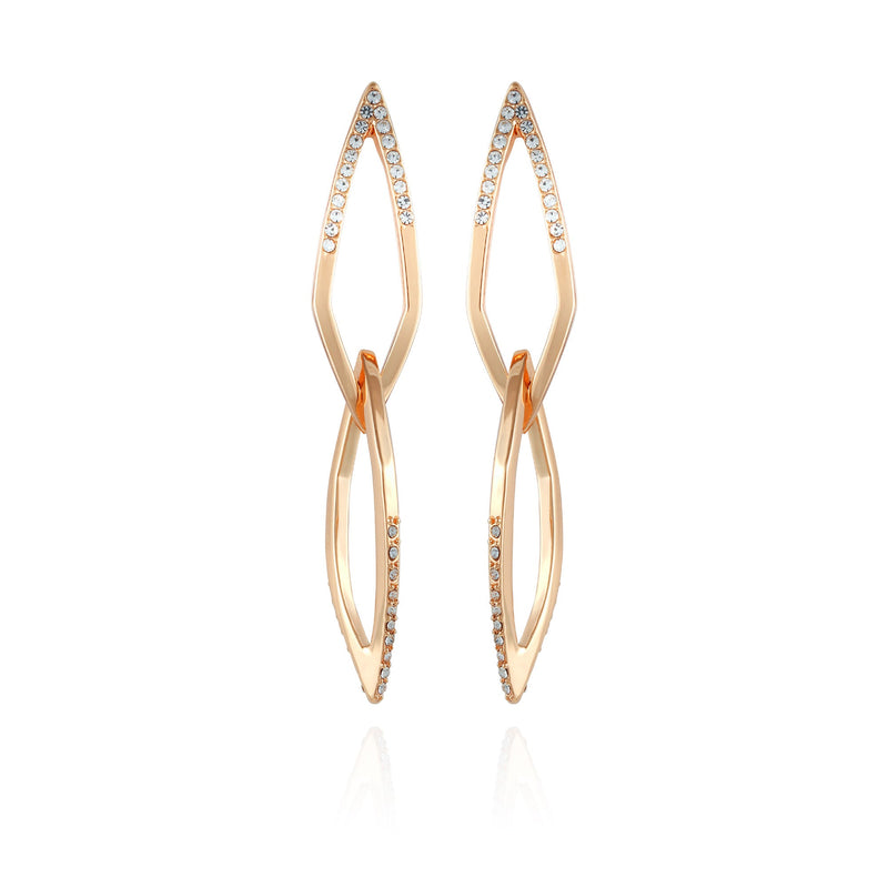 14K Goldtone Crystal Stone Link Drop Earring - Vince Camuto