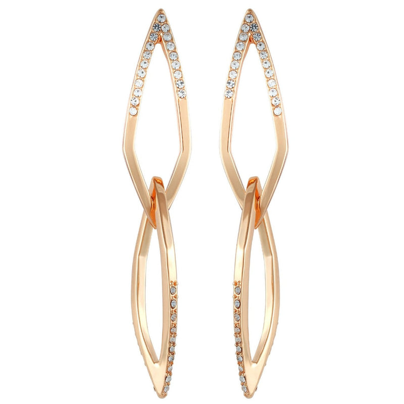 14K Goldtone Crystal Stone Link Drop Earring - Vince Camuto