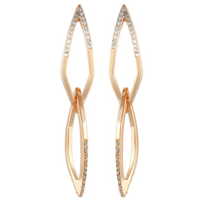 14K Goldtone Crystal Stone Link Drop Earring - Vince Camuto