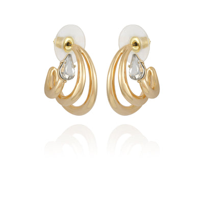 Goldtone Crystal Stone Small Hoop Earring - Vince Camuto