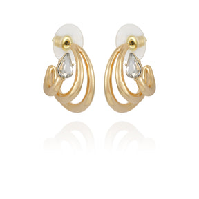 Goldtone Crystal Stone Small Hoop Earring - Vince Camuto