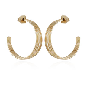 Goldtone Open Stacked Hoop Earrings - Vince Camuto