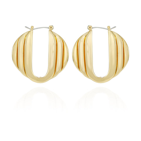 Stacked Link Hoop Earrings