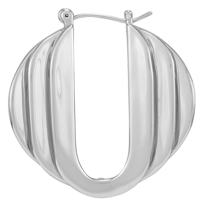 Stacked Link Hoop Earrings