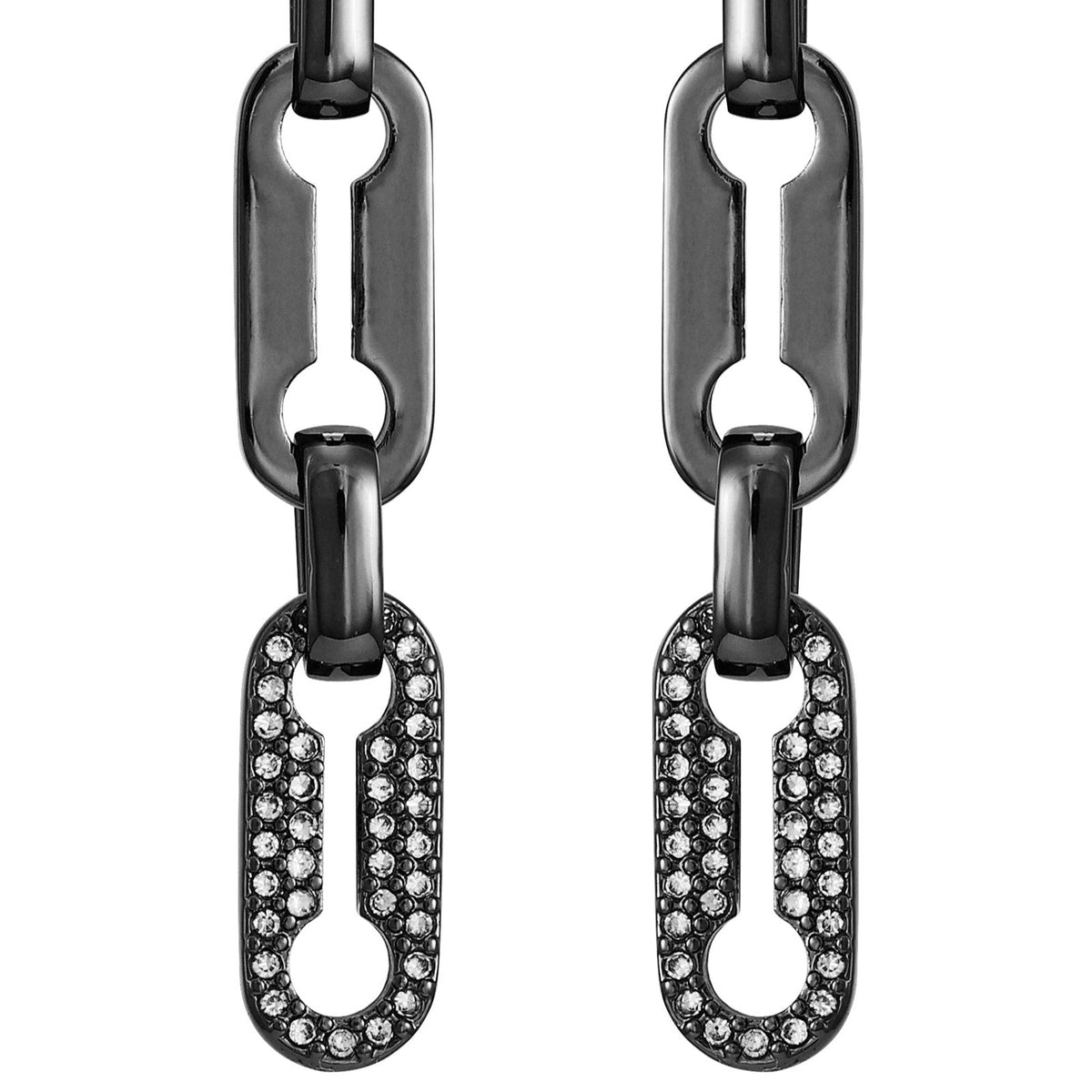 Hematite Link Dangle Drop Earrings - Vince Camuto