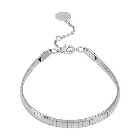 Silvertone Line Snake Chain Bracelet - Vince Camuto