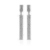 Silvertone Crystal Stone Drop Earrings - Vince Camuto