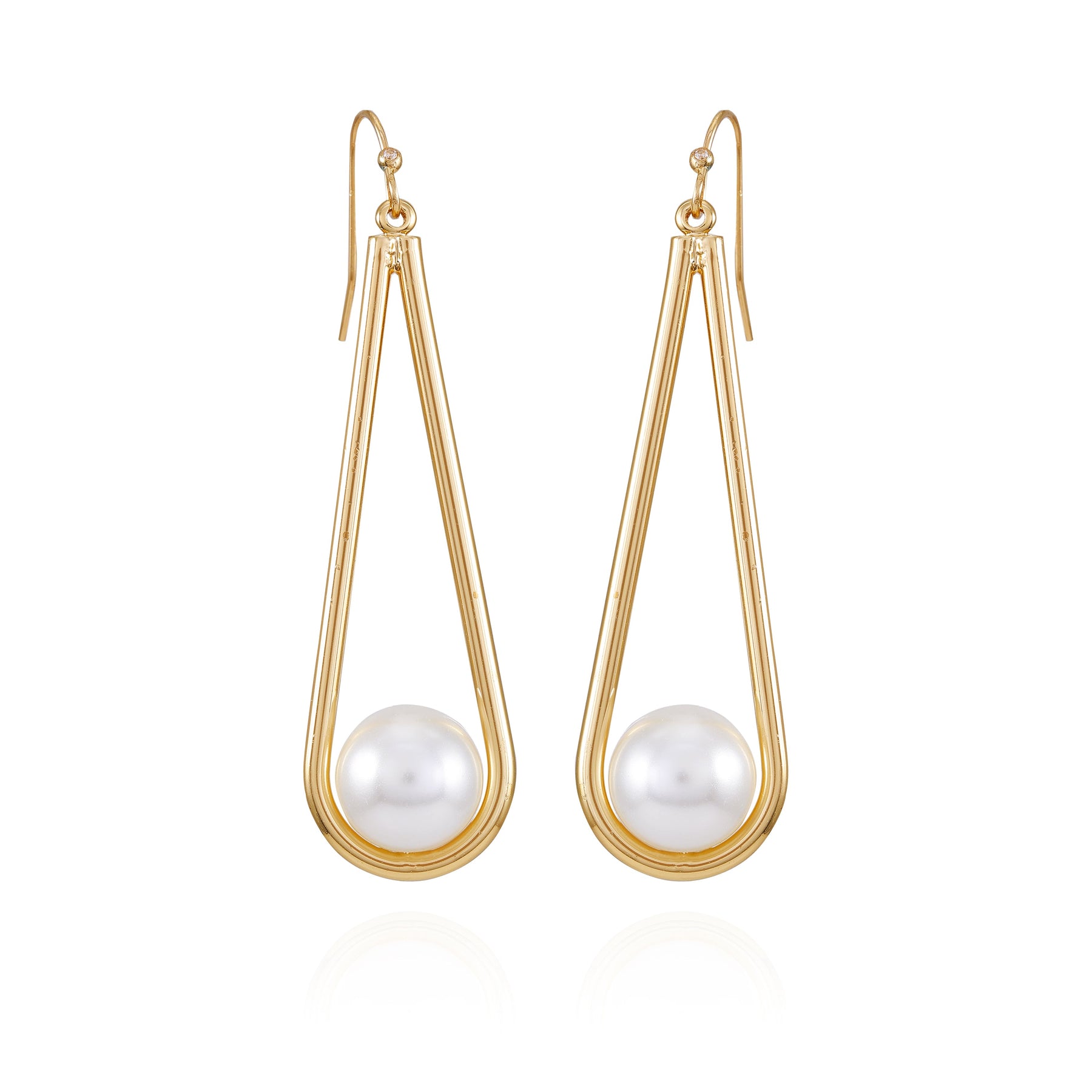 Goldtone Pearl Drop Dangle Earrings - Vince Camuto